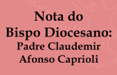 Nota Oficial: Pe. Claudemir Afonso Caprioli