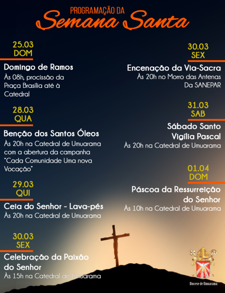 Programação Semana Santa 2018