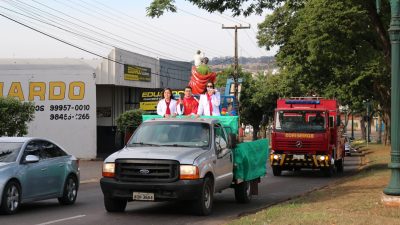 Primeira missa enquanto Paróquia São Lucas e São Cristóvão, posse do Pe. Mauricio Cassemiro e carreata de São Cristóvão