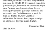 Comunicado Bispo da Diocese de Umuarama