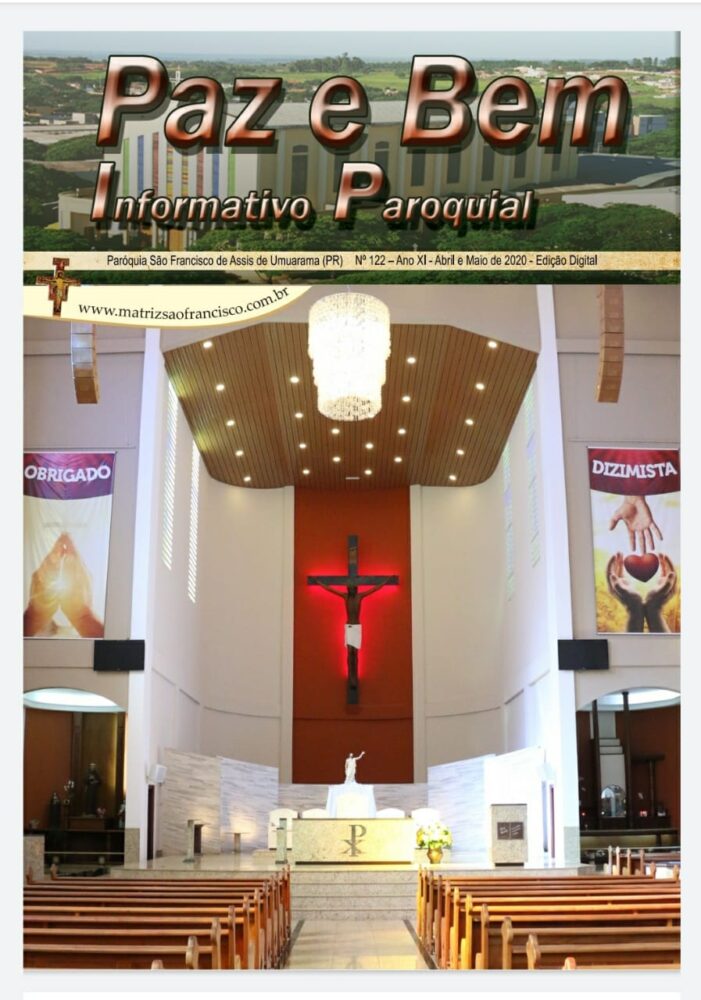 Paróquia São Francisco de Assis disponibiliza Informativos Paz e Bem em edição digital