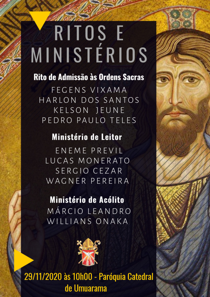 Seminaristas receberão o Rito de Admissão e os Ministérios que antecedem a ordenação