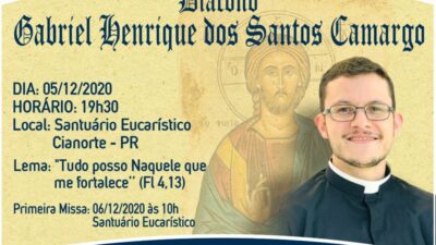 Gabriel Henrique será ordenado Padre no sábado (05)