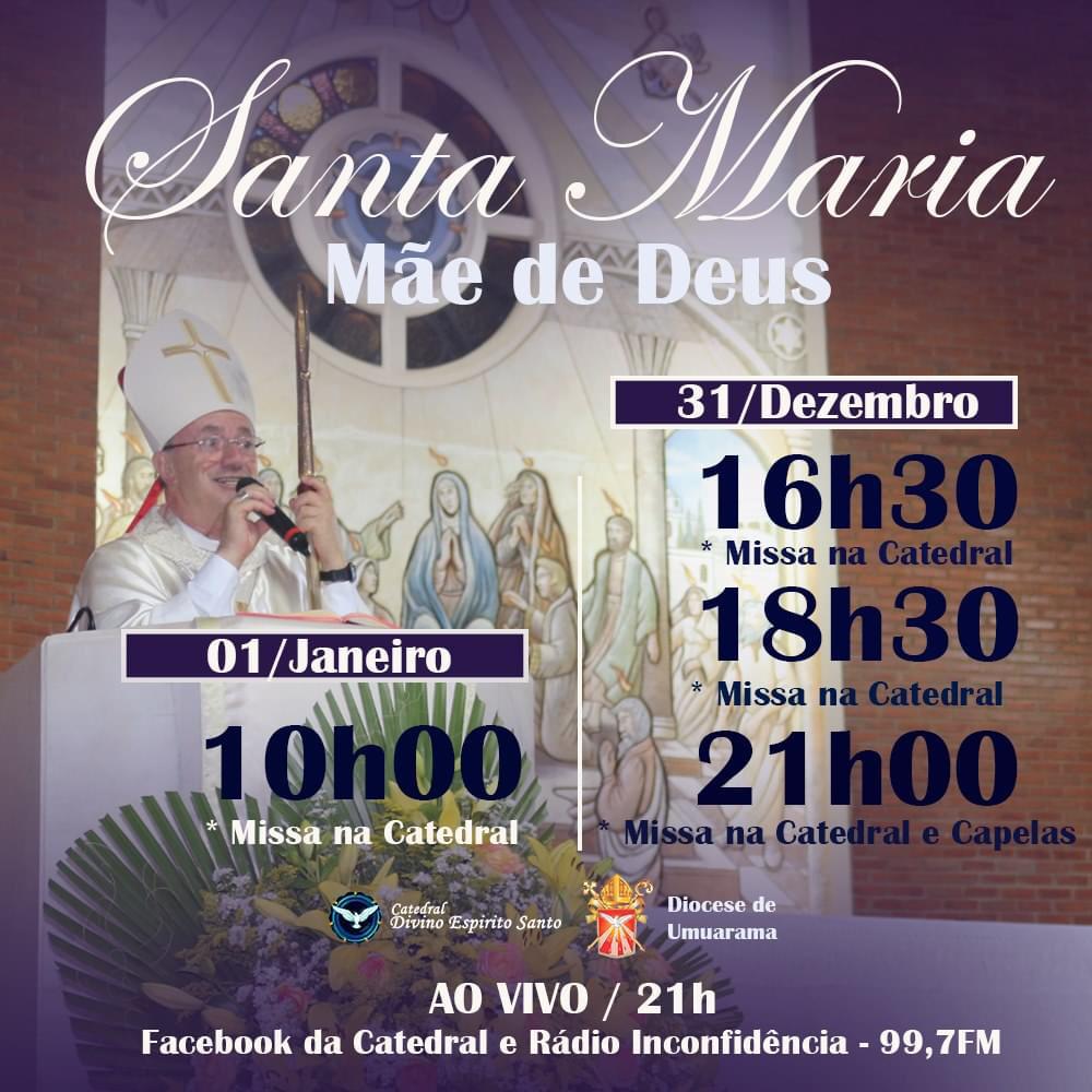 Horários de missa no primeiro dia do ano