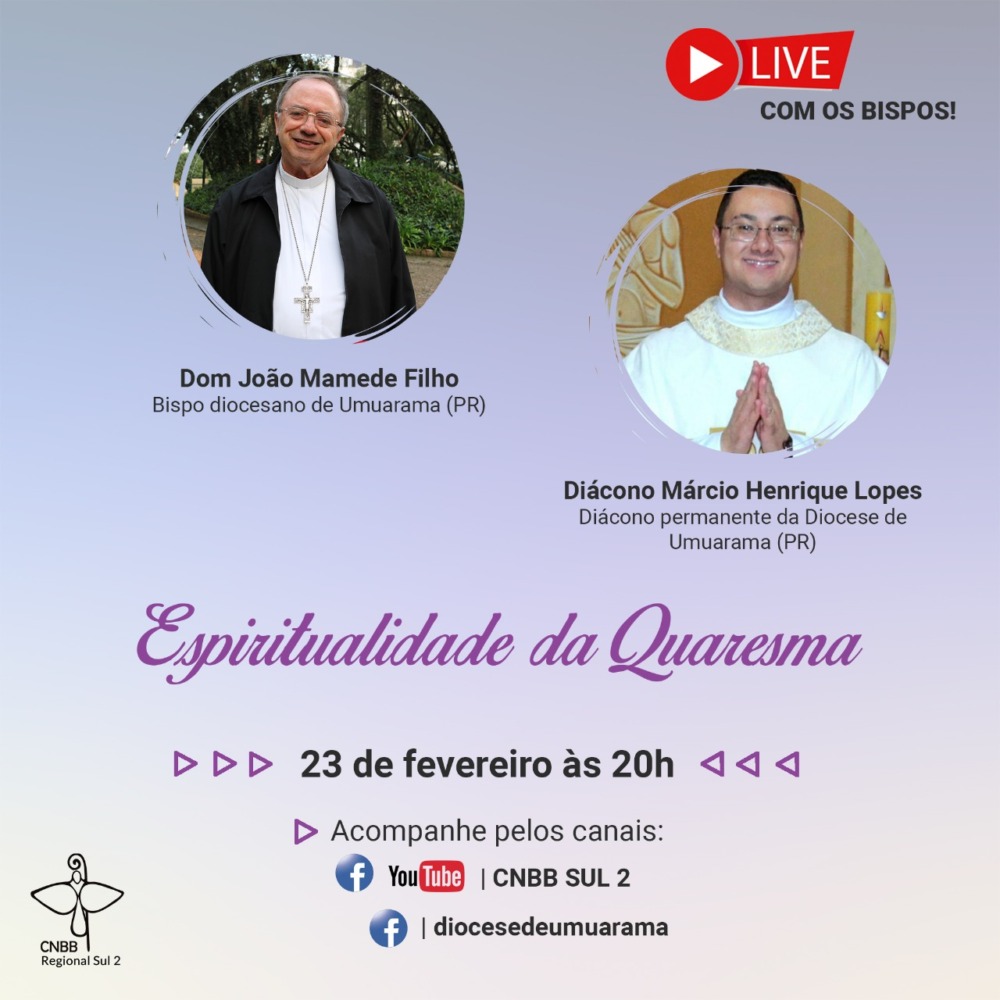 CNBB promoverá live com participação especial de Dom João