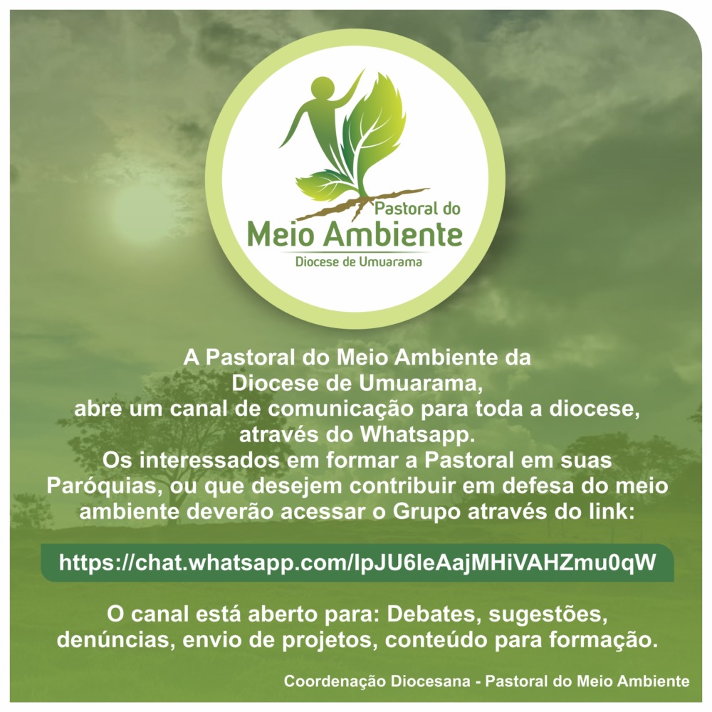 Pastoral do Meio Ambiente lança novo canal de comunicação