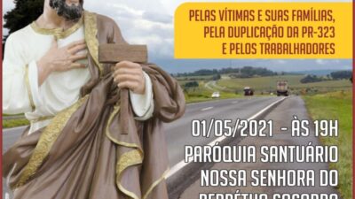Missa do dia do trabalhador celebrará pelas famílias das vítimas da PR-323 e pela duplicação da Rodovia