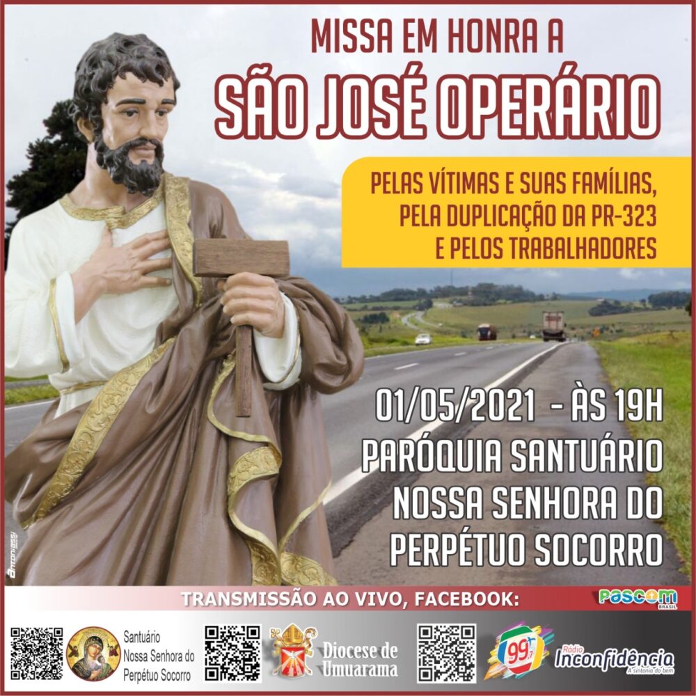 Missa do dia do trabalhador celebrará pelas famílias das vítimas da PR-323 e pela duplicação da Rodovia