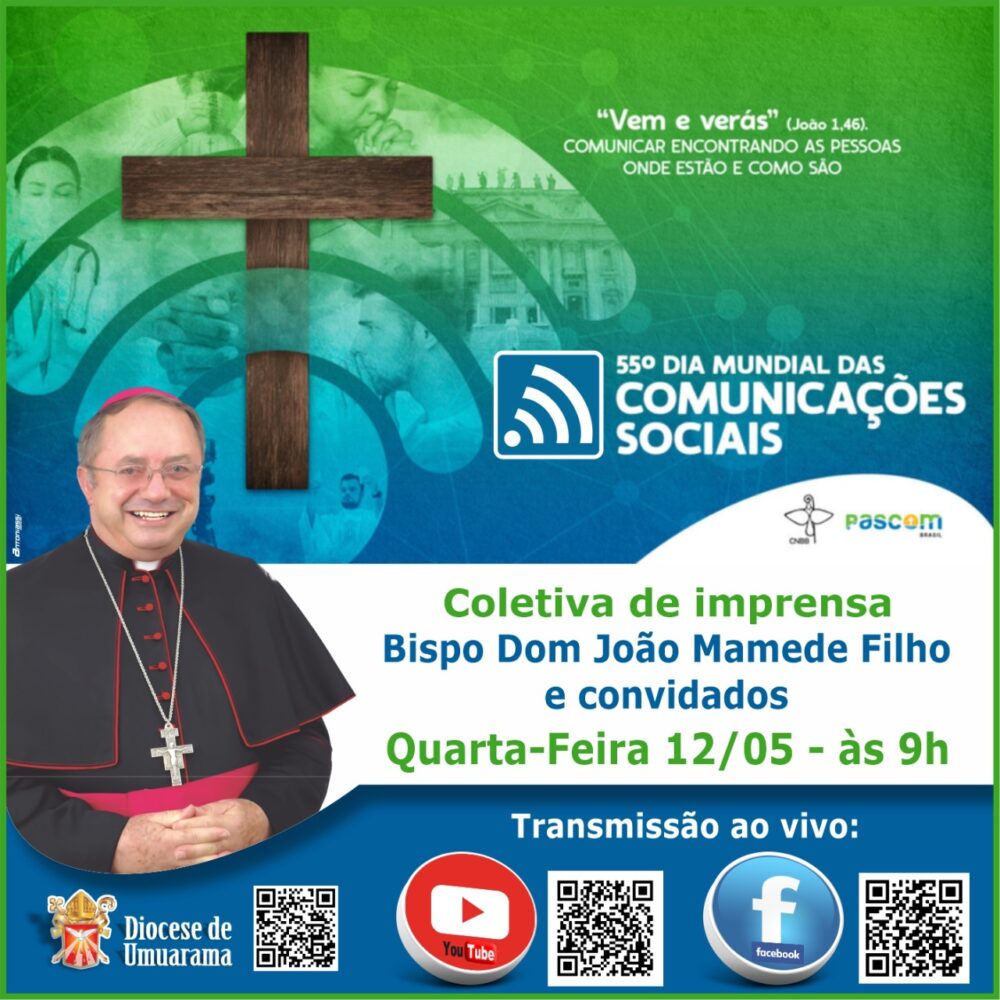 Convite para coletiva de Imprensa 55º Dia Mundial das Comunicações Sociais