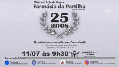 Farmácia da Partilha comemora Jubileu de Prata