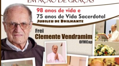 Santa Missa em ação de graças pelos 98 anos de idade e 75 anos de sacerdócio do Frei Clemente