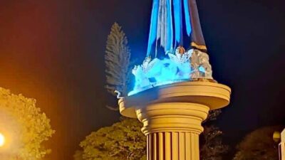 Estátua de Nossa Senhora Aparecida de 8 metros é entregue e abençoada em Tapejara.