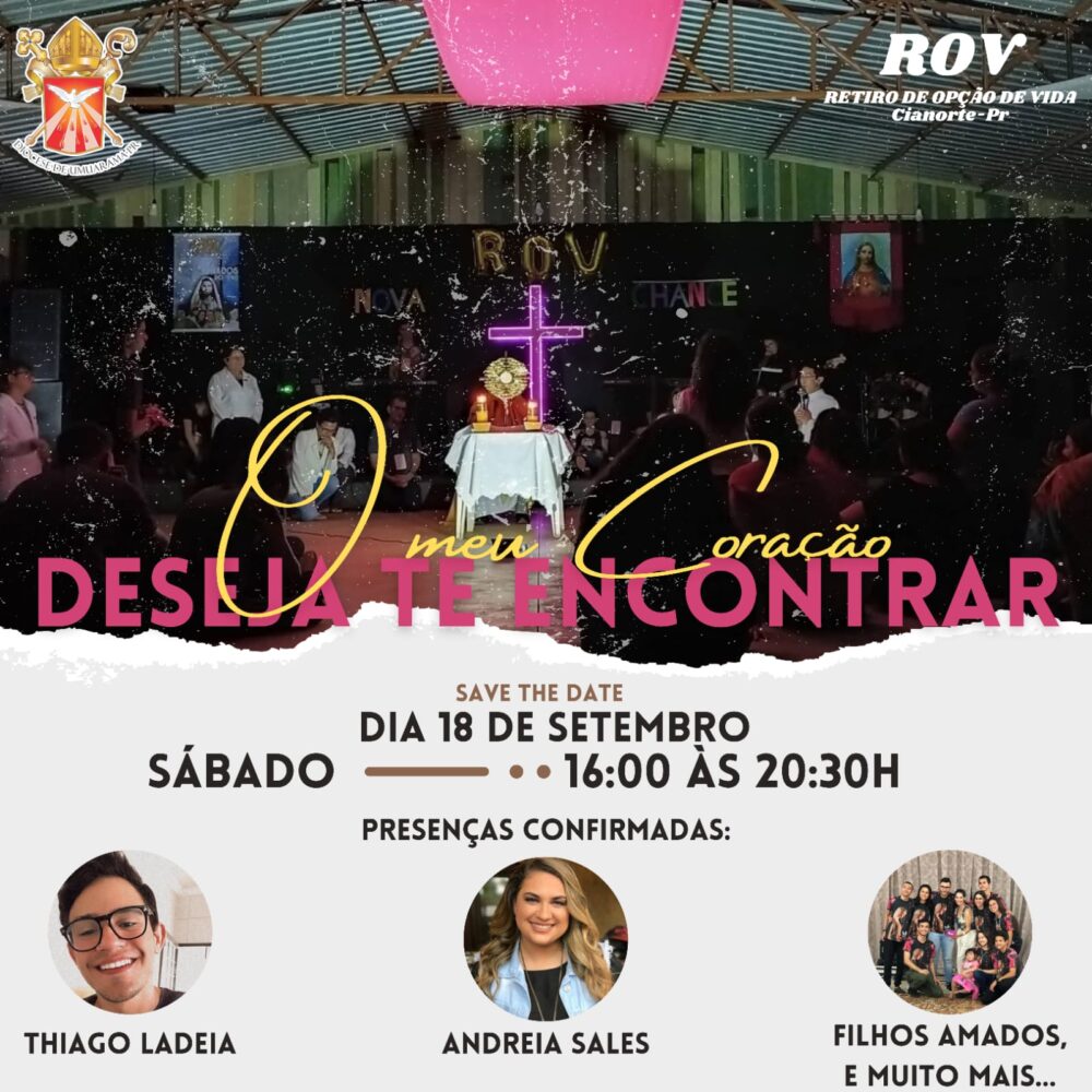 ROV realizará Tarde de Oração e Abastecimento Espiritual