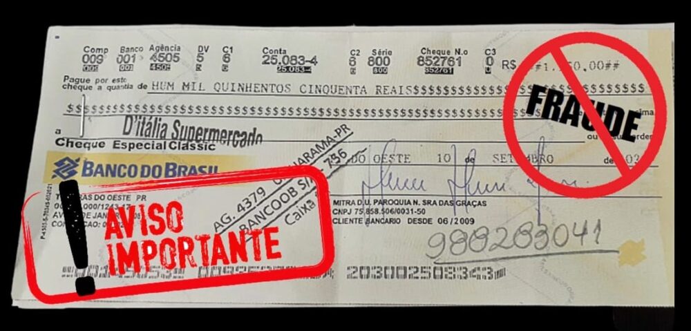 Estelionatários aplicam golpes em nome de Paróquias da Diocese