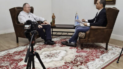 Dom João Mamede grava para TV Evangelizar