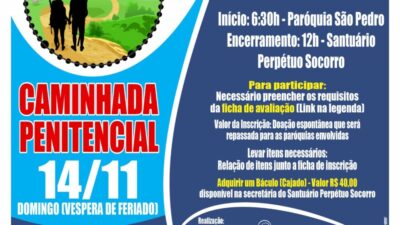 Terço dos Homens São Pedro realiza caminhada penitencial até o Santuário