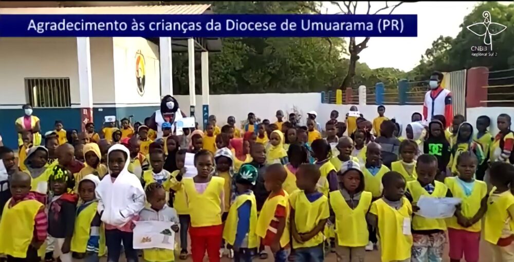 Agradecimento às crianças da Diocese de Umuarama