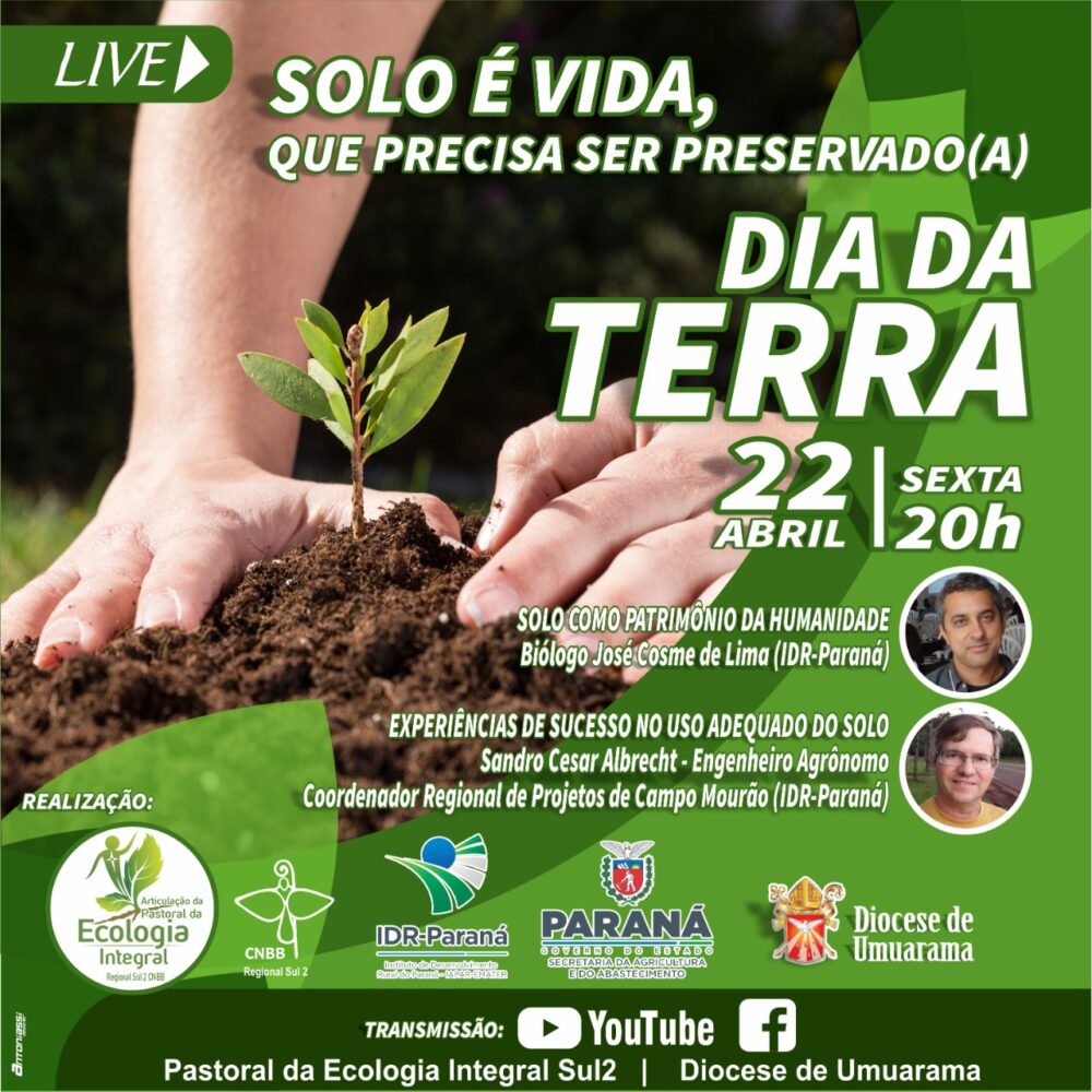 Pastoral da Ecologia Integral realizará live do Dia da Terra
