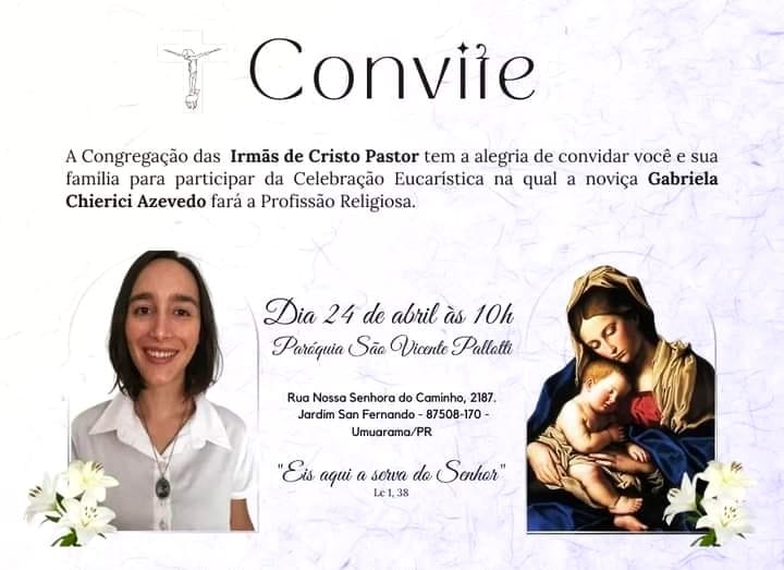 Irmã de Cristo Pastor faz votos e assume missão na Prelazia do Borba