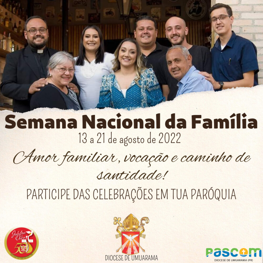 Semana Nacional da Família acontecerá nas paróquias da Diocese