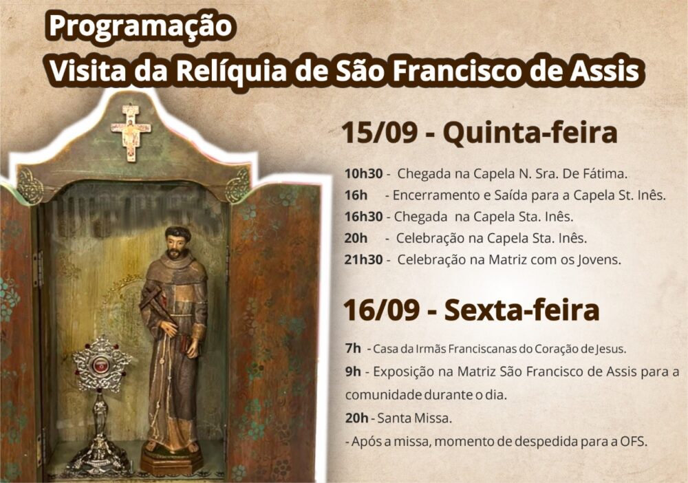 Fragmento de Osso de São Francisco de Assis em exposição para veneração