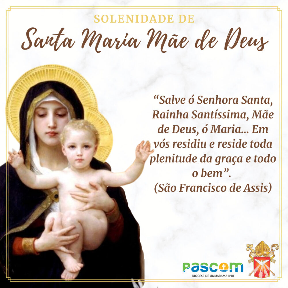 Confira os horários das missas de Solenidade da Santa Maria Mãe de Deus em toda a Diocese