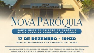 Capela de Vidigal se tornará Paróquia