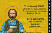 Santa Missa em memória às vítimas da PR-323 e em honra a São José Operário acontecerá no Santuário Perpétuo Socorro