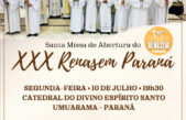 Santa Missa de abertura do 30º Renasem Paraná acontece hoje em Umuarama