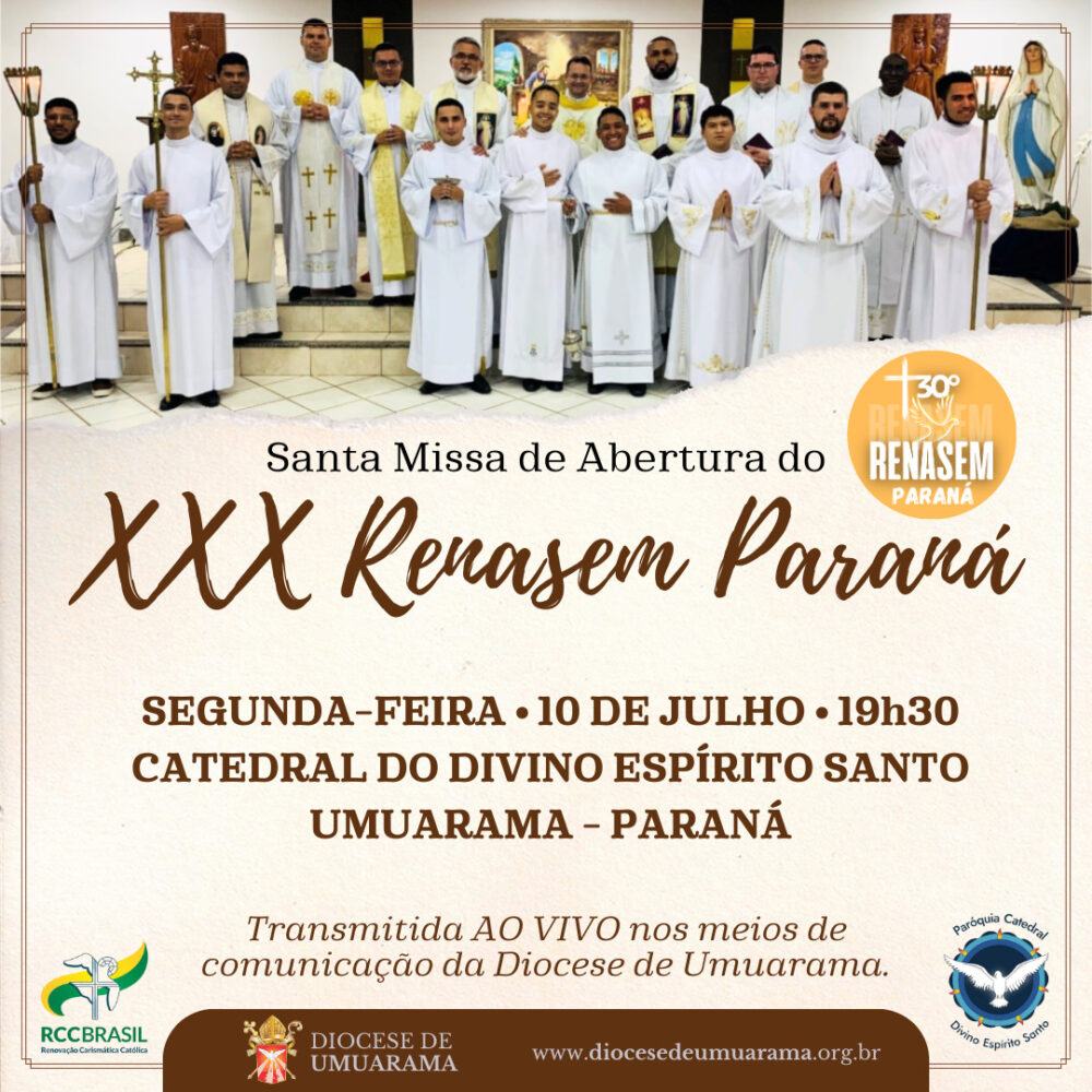 Santa Missa de abertura do 30º Renasem Paraná acontece hoje em Umuarama