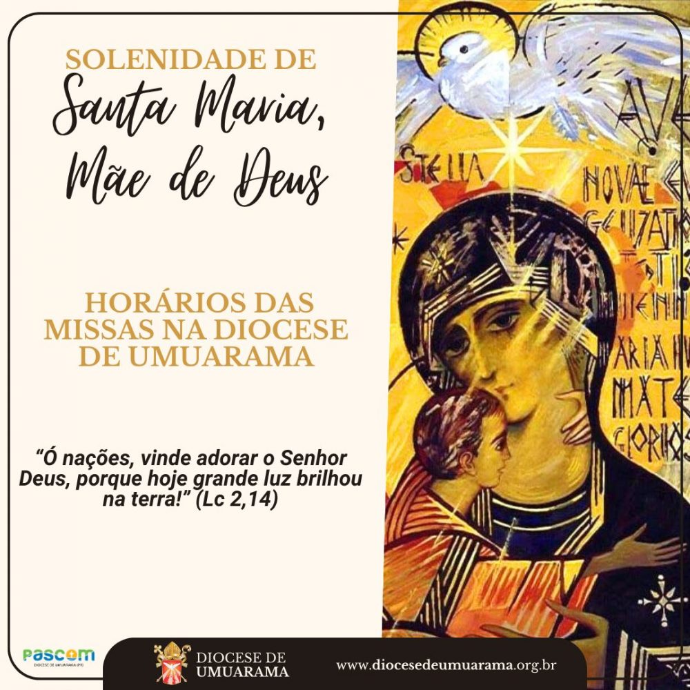 Solenidade de Santa Maria, Mãe de Deus: confira os horários das celebrações na Diocese