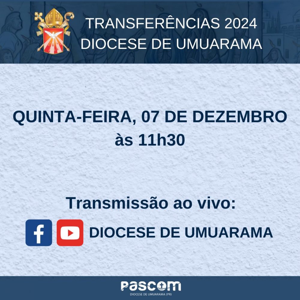 Transferências dos padres para 2024 serão divulgadas nesta quinta-feira