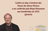 Dias e horários das posses dos novos párocos