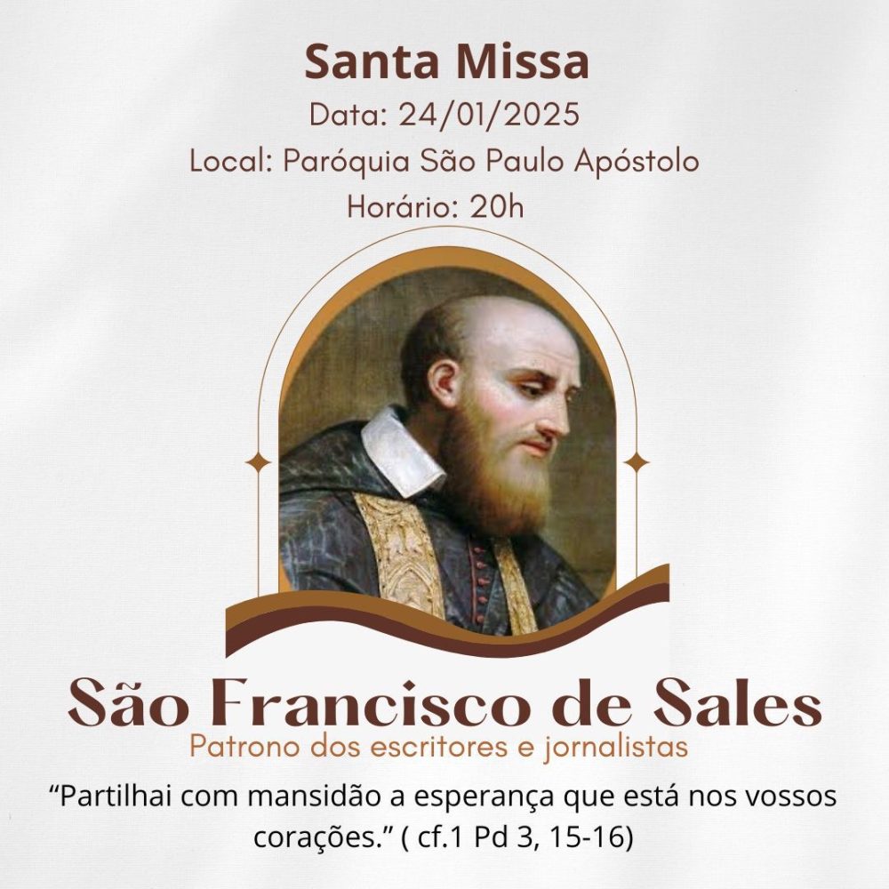 A Diocese de Umuarama convida comunicadores para celebração de São Francisco de Sales