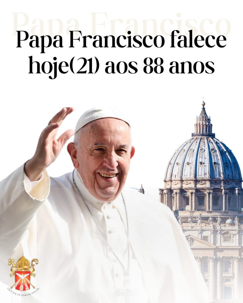 Papa Francisco falece hoje(21) aos 88 anos
