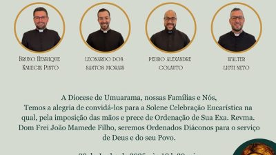 Chamados a servir: Diocese de Umuarama se alegra com ordenações diaconais