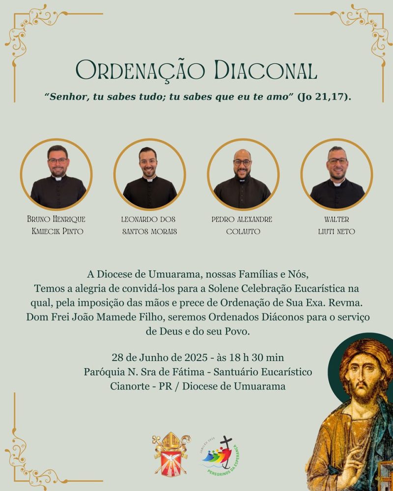 Chamados a servir: Diocese de Umuarama se alegra com ordenações diaconais