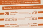 Almoço beneficente em Cidade Gaúcha