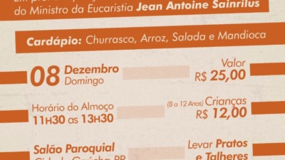 Almoço beneficente em Cidade Gaúcha