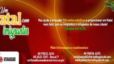 Cáritas Diocesana realiza campanha “Um Natal com Imigrantes”