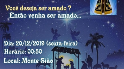 Terço Especial nesta sexta- feira (20) no Monte Sião