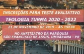 Teste Avaliativo para o Curso de Teologia contou com a participação de 50 pessoas