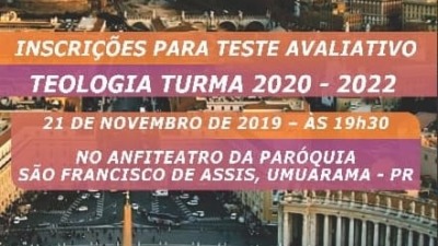 Teste Avaliativo para o Curso de Teologia contou com a participação de 50 pessoas